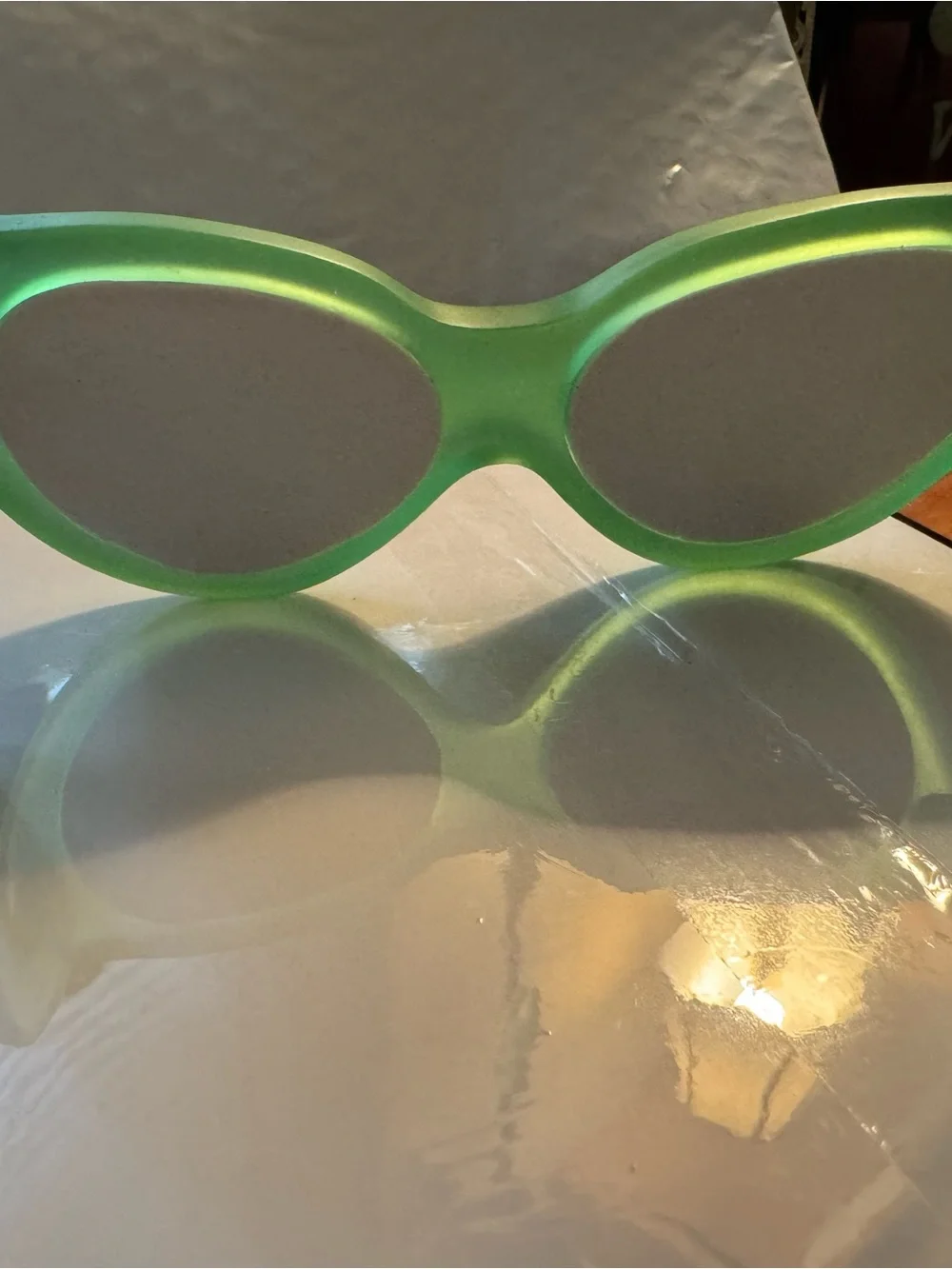 Retro Oversized Cat Eye Sunglasses - Bright Green photo frame